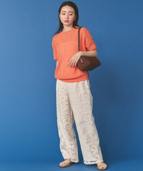 Gready Brilliant（グレディブリリアン）の「クロスステッチ刺繍ワイドパンツ（その他パンツ・レディース・オフホワイト/ブラック・FREE）」の16枚目の写真