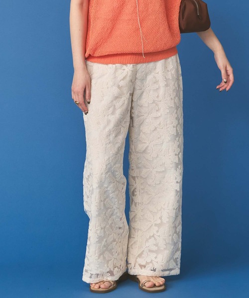 Gready Brilliant（グレディブリリアン）の「クロスステッチ刺繍ワイドパンツ（その他パンツ・レディース・オフホワイト/ブラック・FREE）」の17枚目の写真