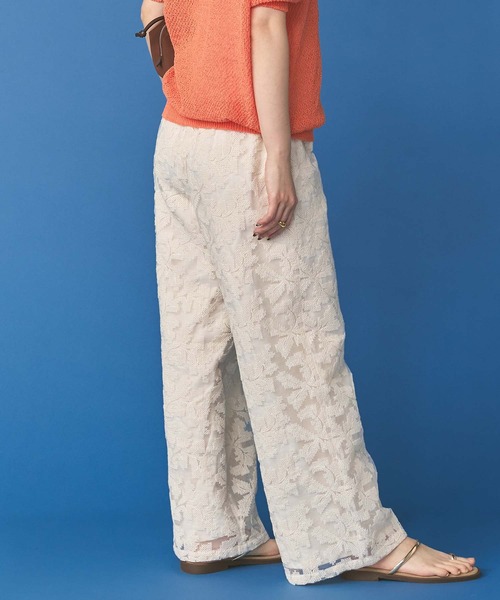 Gready Brilliant（グレディブリリアン）の「クロスステッチ刺繍ワイドパンツ（その他パンツ・レディース・オフホワイト/ブラック・FREE）」の18枚目の写真