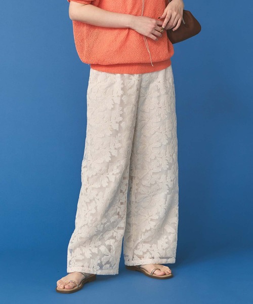 Gready Brilliant（グレディブリリアン）の「クロスステッチ刺繍ワイドパンツ（その他パンツ・レディース・オフホワイト/ブラック・FREE）」の20枚目の写真
