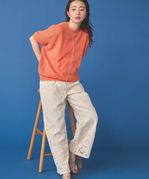 Gready Brilliant（グレディブリリアン）の「クロスステッチ刺繍ワイドパンツ（その他パンツ・レディース・オフホワイト/ブラック・FREE）」の21枚目の写真