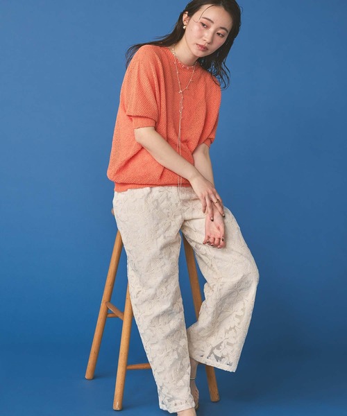 Gready Brilliant（グレディブリリアン）の「クロスステッチ刺繍ワイドパンツ（その他パンツ・レディース・オフホワイト/ブラック・FREE）」の22枚目の写真