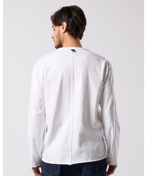 wjk（ダヴルジェイケイ）の「cut-off crew-neck L/S（Tシャツ/カットソー・メンズ・ブラック/ホワイト・X-LARGE/LARGE/MEDIUM/SMALL）」の14枚目の写真