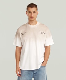 G-STAR | Sprayed Relaxed Logo T-Shirt/スプレーデザインカラーブロックリラックスグラフィックロゴTシャツ(Tシャツ/カットソー)