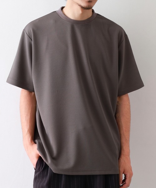 FUNALIVE（ファンアライブ）の「INSERT　ワッフルクルーネック 半袖（Tシャツ/カットソー・メンズ・ホワイト/ネイビー/グレー・M/LL/L）」の9枚目の写真
