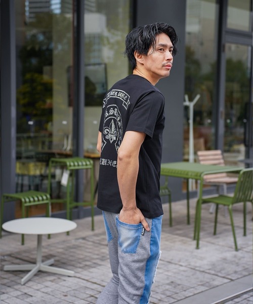BAYBLO(ベイブロ)の「(RM)【LUXE/R】ベア天竺 ラインストーン ストレッチ クルーネックTシャツ(Tシャツ/カットソー・メンズ・ライトピンク/ブラック/ホワイト・X-LARGE/LARGE)」の9枚目の写真