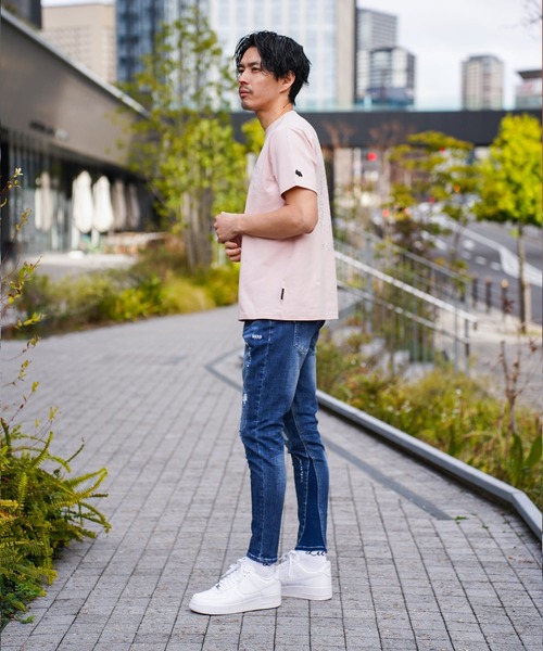 BAYBLO(ベイブロ)の「(RM)【LUXE/R】ベア天竺 ラインストーン ストレッチ クルーネックTシャツ(Tシャツ/カットソー・メンズ・ライトピンク/ブラック/ホワイト・X-LARGE/LARGE)」の19枚目の写真