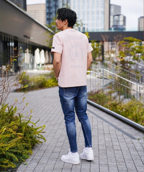 BAYBLO(ベイブロ)の「(RM)【LUXE/R】ベア天竺 ラインストーン ストレッチ クルーネックTシャツ(Tシャツ/カットソー・メンズ・ライトピンク/ブラック/ホワイト・X-LARGE/LARGE)」の20枚目の写真