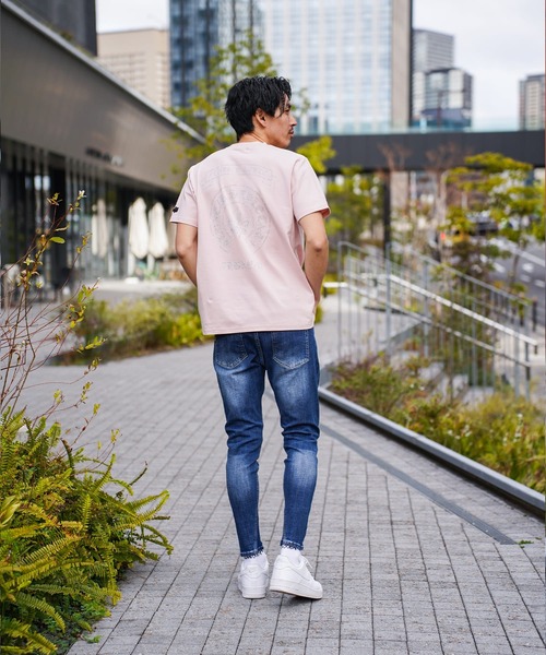BAYBLO(ベイブロ)の「(RM)【LUXE/R】ベア天竺 ラインストーン ストレッチ クルーネックTシャツ(Tシャツ/カットソー・メンズ・ライトピンク/ブラック/ホワイト・X-LARGE/LARGE)」の21枚目の写真