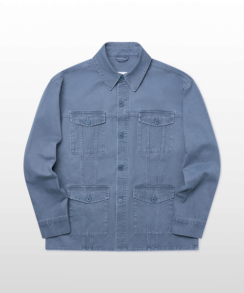 WEST GRAND BOULEVARD(ウエストグランドブルバード)の「クーパーウォッシュドコットンチョアジャケット WASHED BLUE(ミリタリージャケット・メンズ・その他・MEDIUM/LARGE/X-LARGE)」の5枚目の写真
