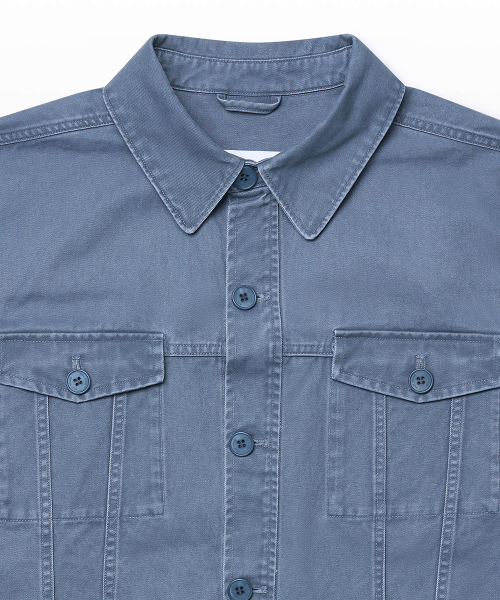 WEST GRAND BOULEVARD(ウエストグランドブルバード)の「クーパーウォッシュドコットンチョアジャケット WASHED BLUE(ミリタリージャケット・メンズ・その他・MEDIUM/LARGE/X-LARGE)」の7枚目の写真