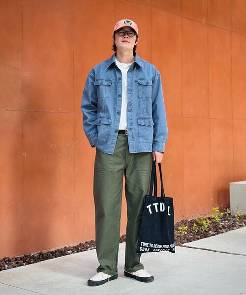 WEST GRAND BOULEVARD(ウエストグランドブルバード)の「クーパーウォッシュドコットンチョアジャケット WASHED BLUE(ミリタリージャケット・メンズ・その他・MEDIUM/LARGE/X-LARGE)」の4枚目の写真