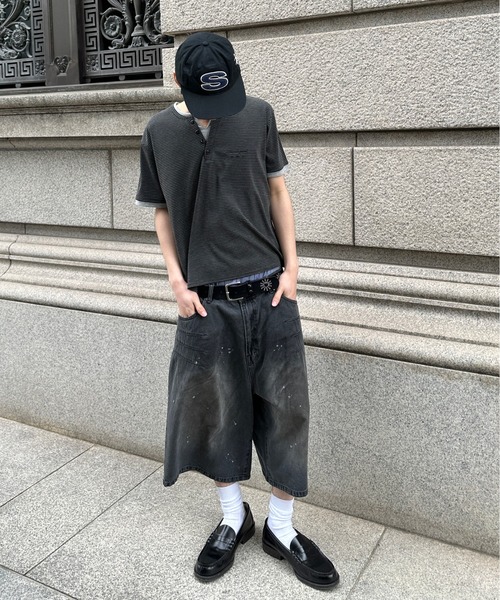 kutir(クティール)の「ASSORTED HENRY-NECK LAYERED TSHIRT/アソートヘンリーネックレイヤードTシャツ(Tシャツ/カットソー・メンズ・杢グレー/ブラック系/ボルドー/カーキ/ブラック/チャコールグレー・LARGE/MEDIUM)」の14枚目の写真