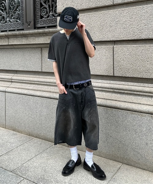 kutir(クティール)の「ASSORTED HENRY-NECK LAYERED TSHIRT/アソートヘンリーネックレイヤードTシャツ(Tシャツ/カットソー・メンズ・杢グレー/ブラック系/ボルドー/カーキ/ブラック/チャコールグレー・LARGE/MEDIUM)」の15枚目の写真