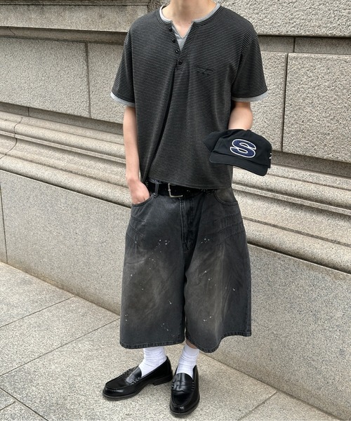 kutir(クティール)の「ASSORTED HENRY-NECK LAYERED TSHIRT/アソートヘンリーネックレイヤードTシャツ(Tシャツ/カットソー・メンズ・杢グレー/ブラック系/ボルドー/カーキ/ブラック/チャコールグレー・LARGE/MEDIUM)」の13枚目の写真