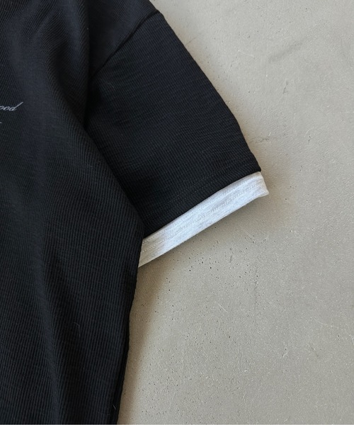 kutir(クティール)の「ASSORTED HENRY-NECK LAYERED TSHIRT/アソートヘンリーネックレイヤードTシャツ(Tシャツ/カットソー・メンズ・杢グレー/ブラック系/ボルドー/カーキ/ブラック/チャコールグレー・LARGE/MEDIUM)」の19枚目の写真