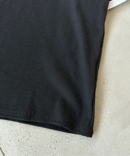 kutir(クティール)の「ASSORTED HENRY-NECK LAYERED TSHIRT/アソートヘンリーネックレイヤードTシャツ(Tシャツ/カットソー・メンズ・杢グレー/ブラック系/ボルドー/カーキ/ブラック/チャコールグレー・LARGE/MEDIUM)」の20枚目の写真