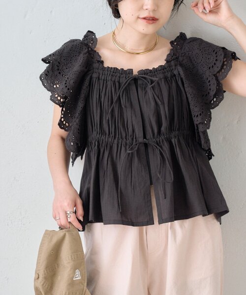 CIAOPANIC TYPY(チャオパニックティピー)の「【india】2WAYショルダーレースビスチェブラウス(シャツ/ブラウス・レディース・ブラック/レッド/ホワイト・ONE SIZE)」の3枚目の写真