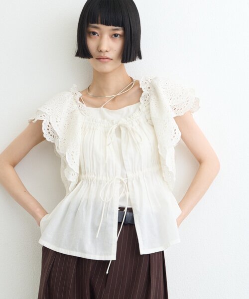 CIAOPANIC TYPY(チャオパニックティピー)の「【india】2WAYショルダーレースビスチェブラウス(シャツ/ブラウス・レディース・ブラック/レッド/ホワイト・ONE SIZE)」の8枚目の写真