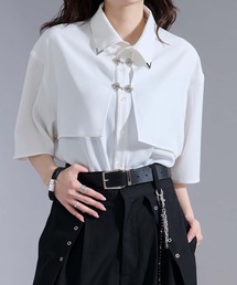 Ellno Loset（エルノロゼット）の「メタルパーツフラシシャツ（シャツ/ブラウス）」