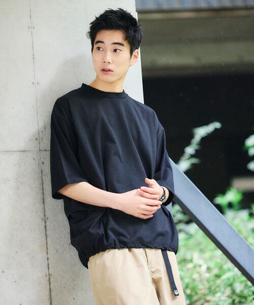 FREAK'S STORE(フリークスストア)の「限定展開 Drymix(R)/ドライミックス リラックスフィット サイドポケット Tシャツ/速乾/UVカット(Tシャツ/カットソー・メンズ・ネイビー/ホワイト/チャコールグレー/ブラック・SMALL/MEDIUM/LARGE)」の18枚目の写真