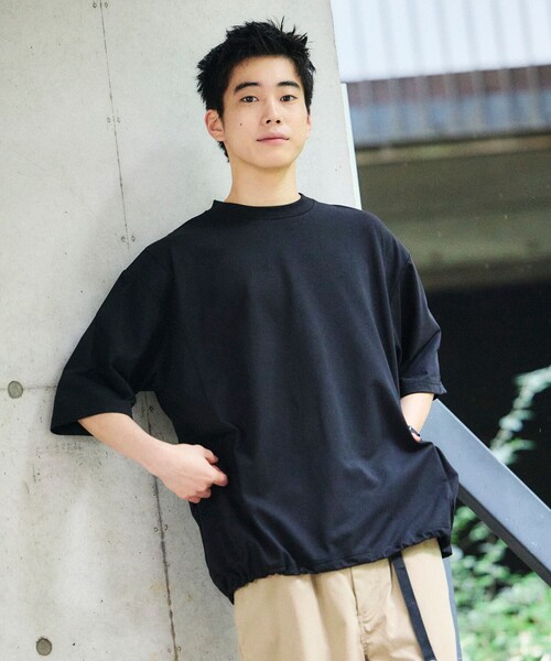 FREAK'S STORE(フリークスストア)の「限定展開 Drymix(R)/ドライミックス リラックスフィット サイドポケット Tシャツ/速乾/UVカット(Tシャツ/カットソー・メンズ・ネイビー/ホワイト/チャコールグレー/ブラック・SMALL/MEDIUM/LARGE)」の19枚目の写真