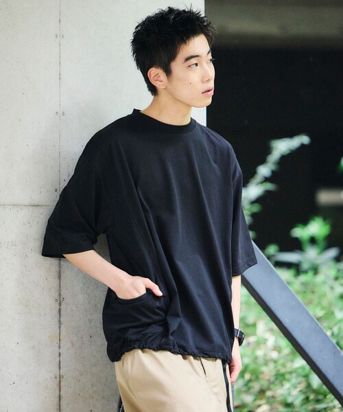 FREAK'S STORE(フリークスストア)の「限定展開 Drymix(R)/ドライミックス リラックスフィット サイドポケット Tシャツ/速乾/UVカット(Tシャツ/カットソー・メンズ・ネイビー/ホワイト/チャコールグレー/ブラック・SMALL/MEDIUM/LARGE)」の3枚目の写真
