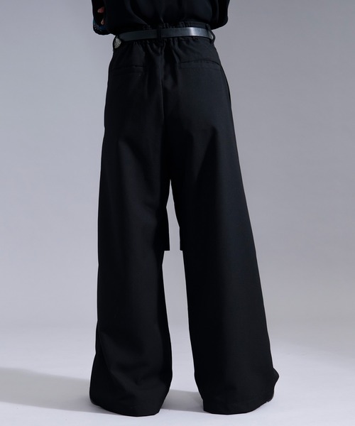 Ellno Loset(エルノロゼット)の「レイヤードデザインスラックス(スラックス・メンズ・ブルーグリーン/ブラック・LARGE/MEDIUM/SMALL/X-SMALL)」の9枚目の写真