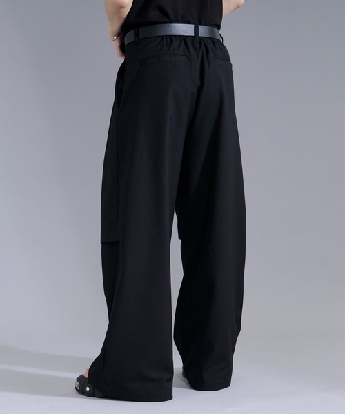 Ellno Loset(エルノロゼット)の「レイヤードデザインスラックス(スラックス・メンズ・ブルーグリーン/ブラック・LARGE/MEDIUM/SMALL/X-SMALL)」の7枚目の写真