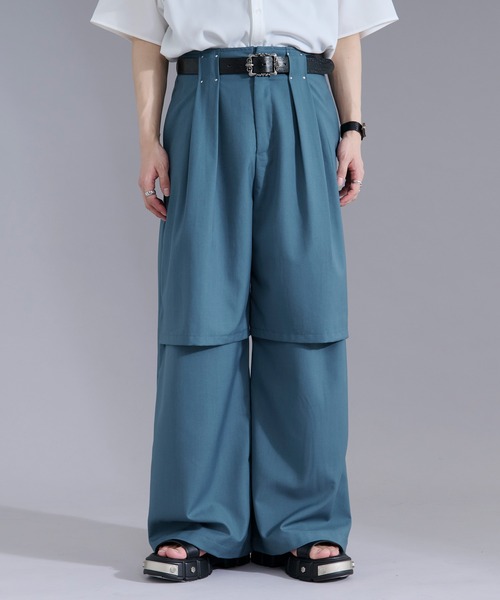 Ellno Loset(エルノロゼット)の「レイヤードデザインスラックス(スラックス・メンズ・ブルーグリーン/ブラック・LARGE/MEDIUM/SMALL/X-SMALL)」の17枚目の写真