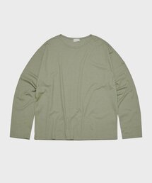TLEYOUNG（トゥリョン）の「スーピマ レスト ロングスリーブ ボートネックTシャツ_ライトカーキ（Tシャツ/カットソー）」