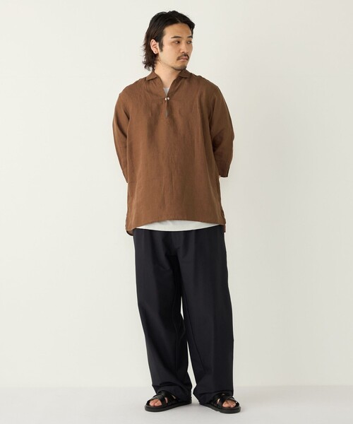SHIPS Colors(シップス カラーズ)の「【WEB限定】SHIPS Colors:〈洗濯機可能〉2WAY ストレッチ イージー ワイド パンツ(その他パンツ・メンズ・ダークグレー/ベージュ/ネイビー・MEDIUM/LARGE/X-LARGE)」の13枚目の写真