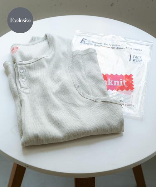 SENSE OF PLACE by URBAN RESEARCH(センスオブプレイスバイアーバンリサーチ)の「『別注』Healthknit×SENSE OF PLACE タンクトップ(タンクトップ・メンズ・ブラック/オートミール/ホワイト・MEDIUM/LARGE)」の3枚目の写真