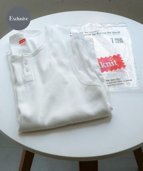 SENSE OF PLACE by URBAN RESEARCH(センスオブプレイスバイアーバンリサーチ)の「『別注』Healthknit×SENSE OF PLACE タンクトップ(タンクトップ・メンズ・ブラック/オートミール/ホワイト・MEDIUM/LARGE)」の2枚目の写真