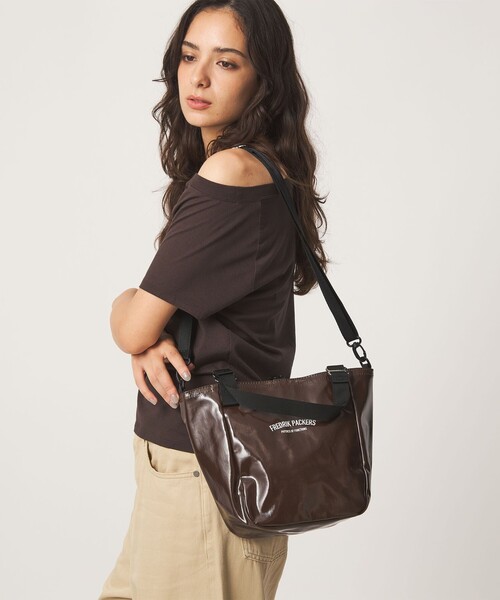 FREDRIK PACKERS(フレドリックパッカーズ)の「【別注/WEB限定】<FREDRIK PACKERS>MISSION トートバッグ(トートバッグ・レディース・ブラック/ダークブラウン・FREE)」の5枚目の写真