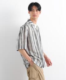 デザインストライプシャツ 半袖