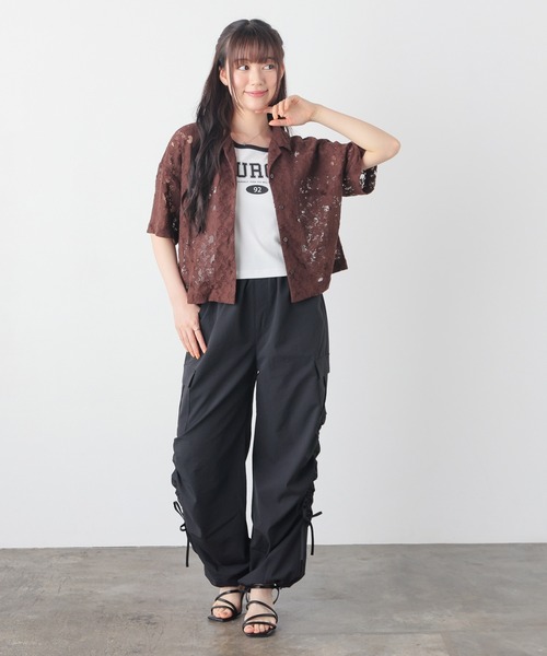 Honeys(ハニーズ)の「ロゴタンクトップ(タンクトップ・レディース・ホワイト/ブラック/レッド/ベージュ・L/M/S)」の5枚目の写真