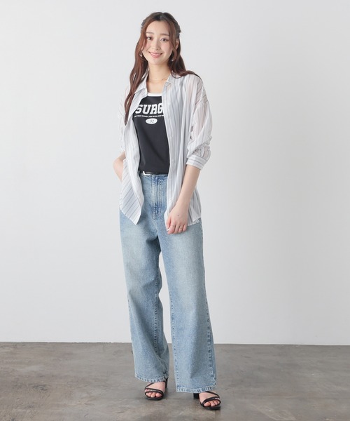 Honeys(ハニーズ)の「ロゴタンクトップ(タンクトップ・レディース・ホワイト/ブラック/レッド/ベージュ・L/M/S)」の7枚目の写真