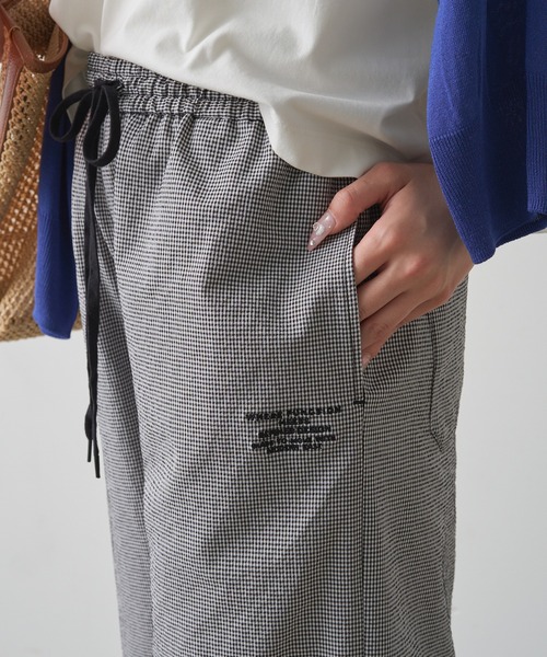 PUAL CE CIN（ピュアルセシン）の「【WEB限定／セットアップ対応】UVカット・撥水加工水陸両用ロングパンツ（ラッシュガード・レディース・キャメル/チェック/ブラック・FREE）」の18枚目の写真
