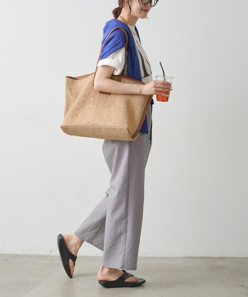 PUAL CE CIN（ピュアルセシン）の「【WEB限定／セットアップ対応】UVカット・撥水加工水陸両用ロングパンツ（ラッシュガード・レディース・キャメル/チェック/ブラック・FREE）」の22枚目の写真
