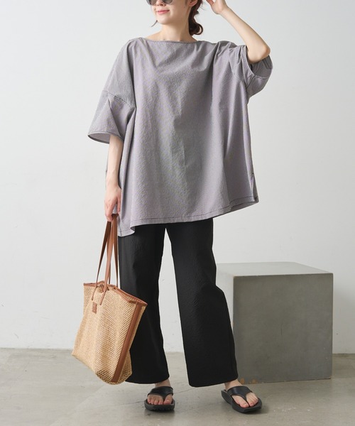 PUAL CE CIN（ピュアルセシン）の「【WEB限定／セットアップ対応】UVカット・撥水加工水陸両用ロングパンツ（ラッシュガード・レディース・キャメル/チェック/ブラック・FREE）」の16枚目の写真
