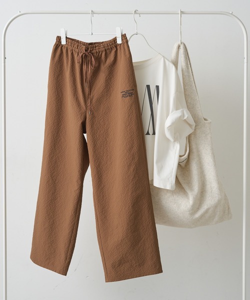 PUAL CE CIN（ピュアルセシン）の「【WEB限定／セットアップ対応】UVカット・撥水加工水陸両用ロングパンツ（ラッシュガード・レディース・キャメル/チェック/ブラック・FREE）」の6枚目の写真
