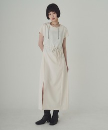 SOYEN | 半袖ウエストマークアシメタックワンピース(ワンピース)