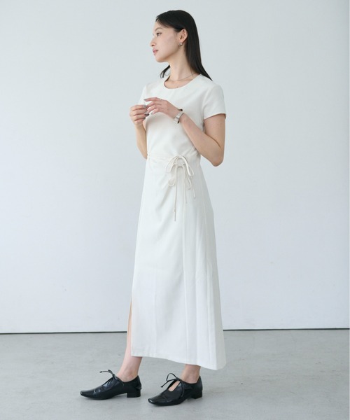 SOYEN(ソイエン)の「半袖ウエストマークアシメタックワンピース(ワンピース・レディース・カーキ/アイボリー・F)」の22枚目の写真