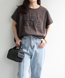 【接触冷感】立体ロゴ刺繍Tシャツ / 大人カジュアル