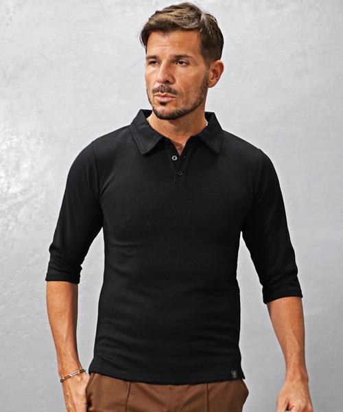 SOMEDIFF(サムディフ)の「【極】プレミアムポロシャツ メンズ 半袖 7分袖 シャツ 夏服(ポロシャツ・メンズ・オリーブ系1/ホワイト系1/ホワイト/ブラック/ブラック系1/ネイビー/オリーブ/ネイビー系1・M/S/XXL/XL/L)」の5枚目の写真