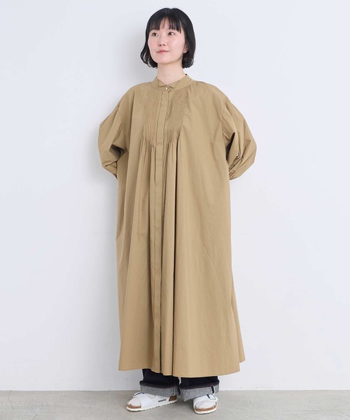 l'atelier du savon(アトリエドサボン)の「ウィングカラーピンタック タイプライターワンピース(ワンピース・レディース・レッド/ベージュ/アイボリー/ブラック・FREE)」の12枚目の写真