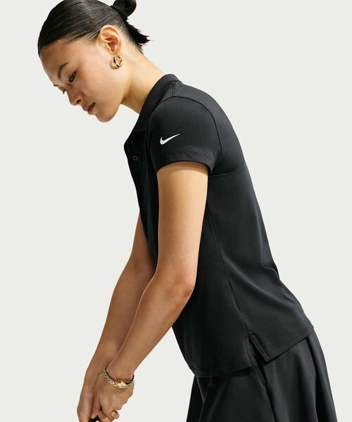 NIKE(ナイキ)の「ナイキ ゴルフクラブ ウィメンズ Dri-FIT UV ショートスリーブ ゴルフポロ / Nike Golf Club Women's Dri-FIT UV Short-Sleeve Golf Polo IH3202-010 Black(ポロシャツ・レディース・ブラック・XS/XL/S/2XL/M/L)」の7枚目の写真