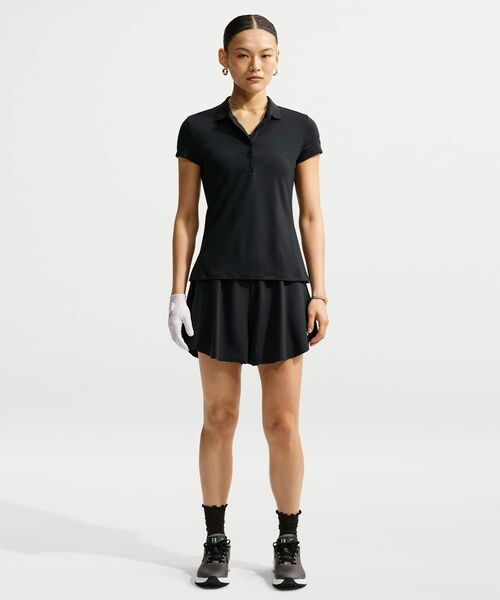 NIKE(ナイキ)の「ナイキ ゴルフクラブ ウィメンズ Dri-FIT UV ショートスリーブ ゴルフポロ / Nike Golf Club Women's Dri-FIT UV Short-Sleeve Golf Polo IH3202-010 Black(ポロシャツ・レディース・ブラック・XS/XL/S/2XL/M/L)」の8枚目の写真