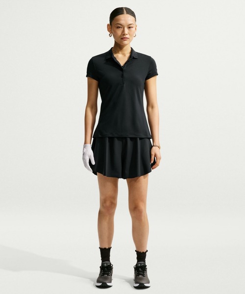 NIKE(ナイキ)の「ナイキ ゴルフクラブ ウィメンズ Dri-FIT UV ショートスリーブ ゴルフポロ / Nike Golf Club Women's Dri-FIT UV Short-Sleeve Golf Polo IH3202-010 Black(ポロシャツ・レディース・ブラック・XS/XL/S/2XL/M/L)」の4枚目の写真